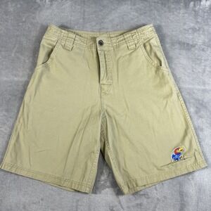 Kansas University‎ Jayhawks NCAA Mens Size Small Beige Khaki Chino Shorts